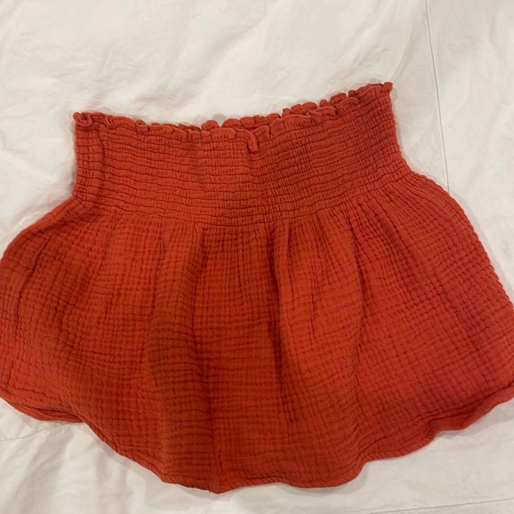 STARK X WOMEN'S POPLIN ELASTIC SHIRRING MINI SKIRT XS